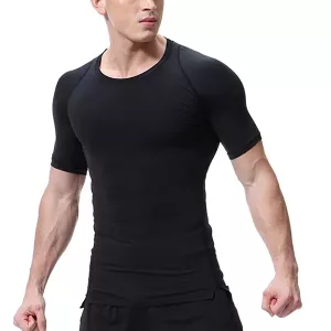 T-shirt de sport, t-shirt de course, t-shirt de compression, t-shirt à séchage rapide, manches courtes pour hommes