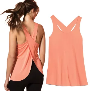 chemise de gym, chemise de sport, haut de sport, chemise à séchage rapide, chemise de yoga, haut de dos croisé, chemise de fitness, chemise à dos croisé