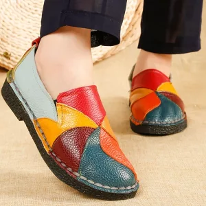 mocassins pour femmes, mocassins en cuir, mocassins colorés, mocassins en cuir véritable