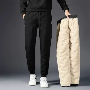 pantalons de survêtement, pantalons polaires, joggings pour hommes, pantalons d'hiver, pantalons chauds, pantalons épais