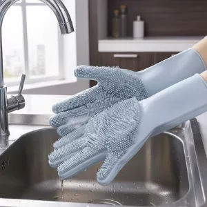 dish washing gloves, cleaning gloves, scrubber gloves, washing gloves, household gloves